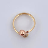 You and Me Ring 2.45gr / Size 7 1/4 / 18K Gold &