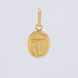Pendant Letter T 0.6gr / 3/4 in / 18K Gold