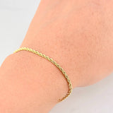 Rope Bracelet 1.5g / 18.1cm / 2.2mm Yellow Gold 18K +3