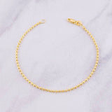 Pulso Militar Diamantado Media Luna 2.3g / 6 3/4 in / 1.8mm Oro Amarillo 18K