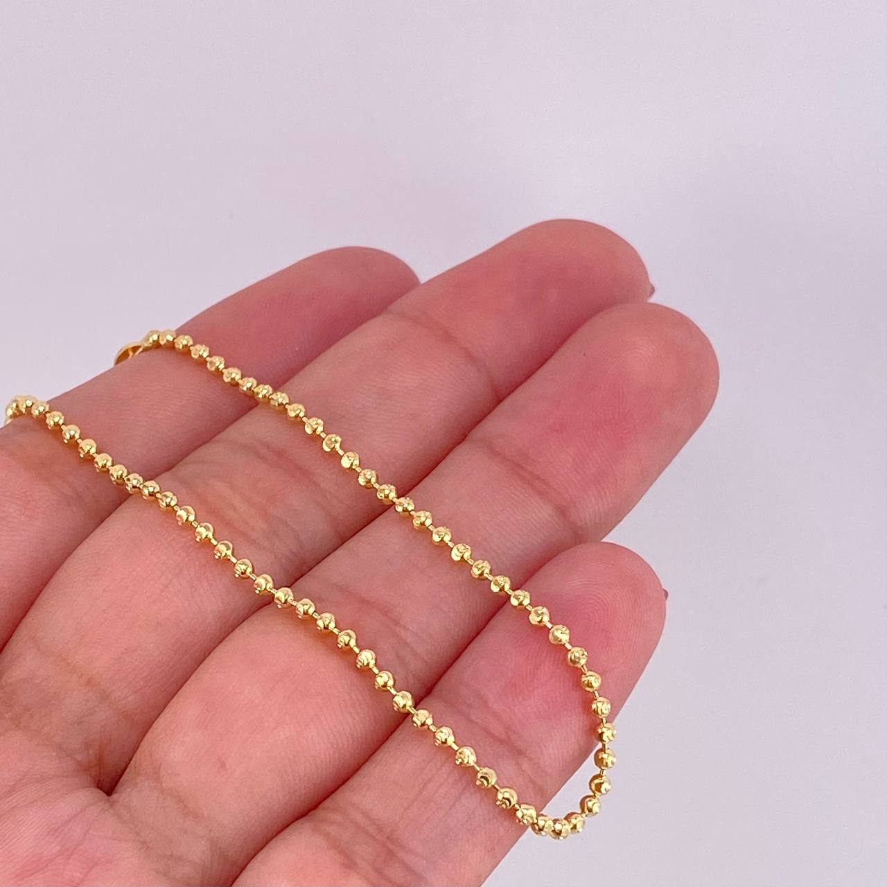 Diamond Cut Military Bracelet Half Moon 2.3g / 6 3/4 in / 1.8mm Yellow Gold 18K