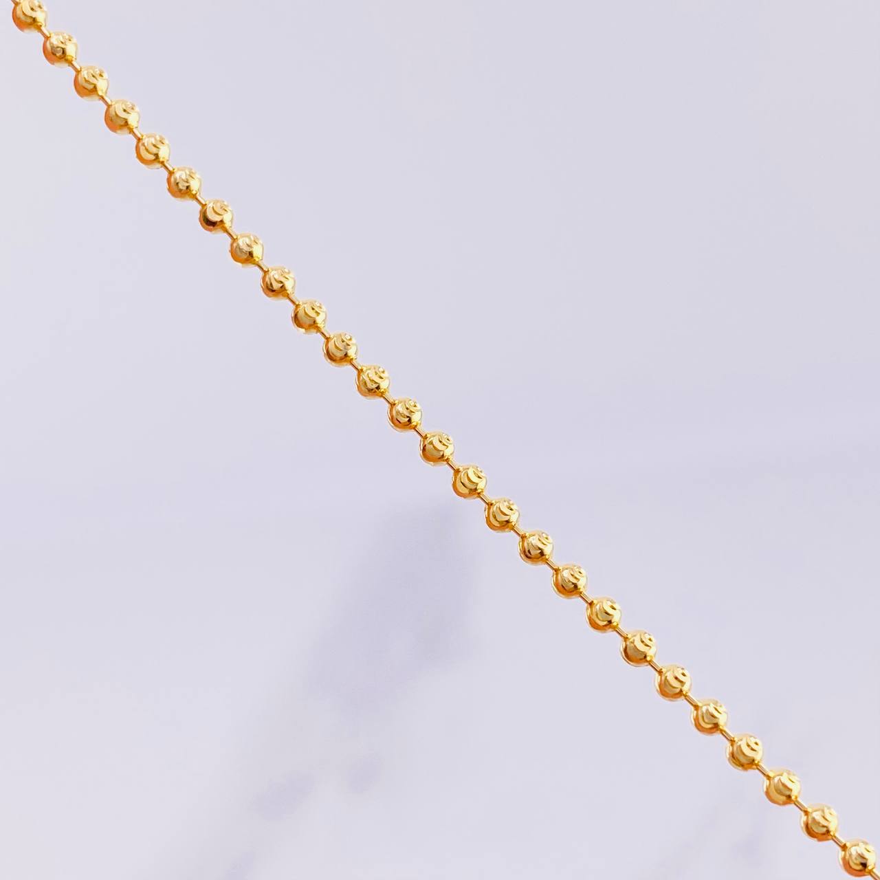 Diamond Cut Military Bracelet Half Moon 2.3g / 6 3/4 in / 1.8mm Yellow Gold 18K