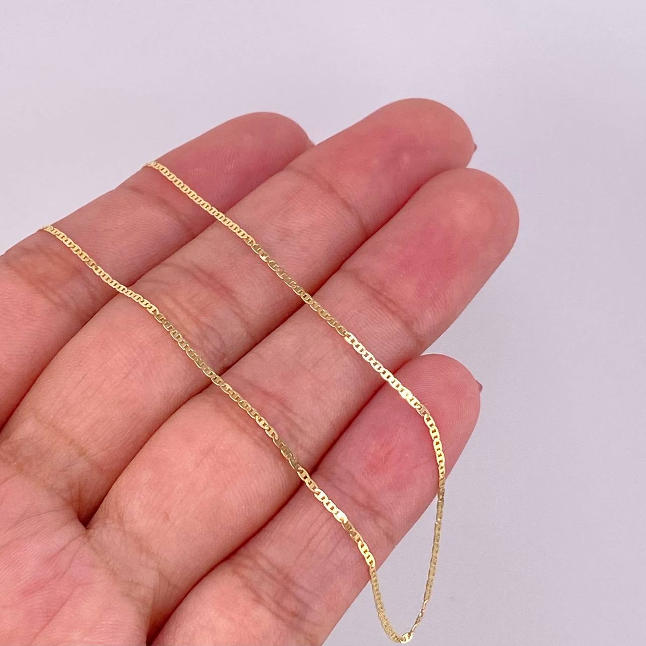Cadena Plana 1.15g / 20 in / 0.95mm Oro Amarillo 18K