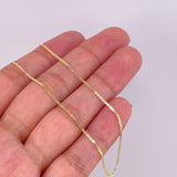 Cadena Plana 1.2g / 20 in / 0.95mm Oro Amarillo 18K