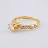 Anillo Solitario Seis Garras 2.7 g / T6 1/2 Oro Amarillo 18K