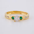 Solitaire Ring Four Prongs 3.35 g / T7 1/2 Yellow Gold 18K