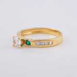 Solitaire Ring Four Prongs 3.35 g / T7 1/2 Yellow Gold 18K