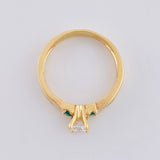 Solitaire Ring Four Prongs 3.35 g / T7 1/2 Yellow Gold 18K