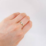 Solitaire Ring Four Prongs 3.35 g / T7 1/2 Yellow Gold 18K