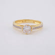 Heart Solitaire Ring 2.45 g / T7 18K Yellow Gold