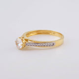 Heart Solitaire Ring 2.45 g / T7 18K Yellow Gold