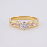 Anillo Solitario Churumbela 3 g / T7 1/4 Oro Amarillo 18K