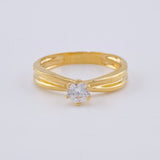 Anillo Solitario Abrazo De Luz 2 g / T6 1/2 Oro Amarillo 18K