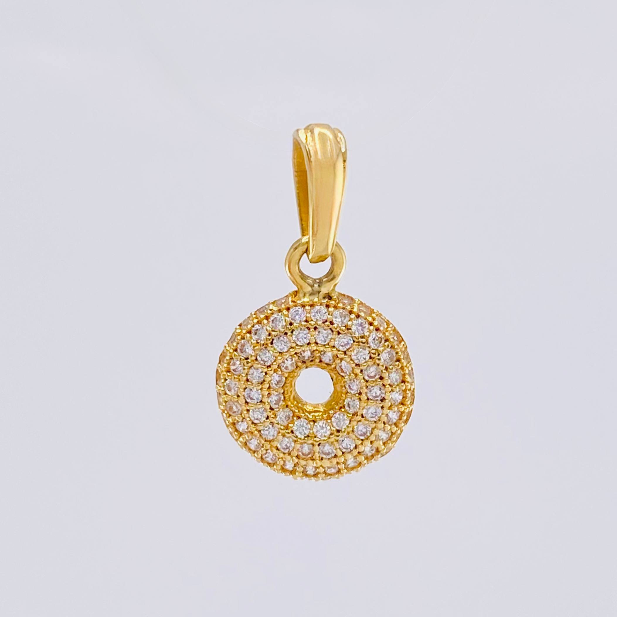 Dije Halo Brillante 1.5 g / 1,9 cm Oro Amarillo 18K Nac.Esp.