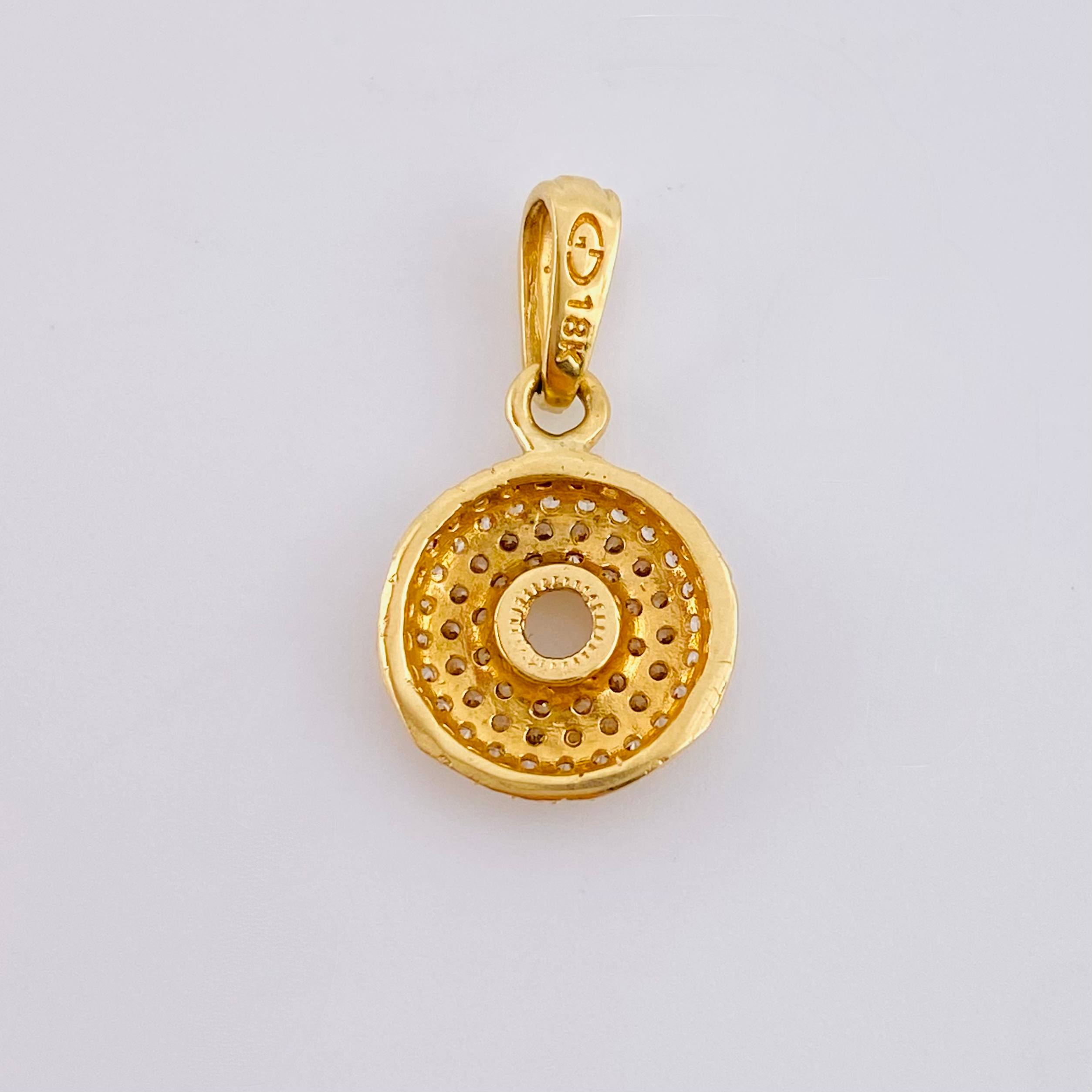 Dije Halo Brillante 1.5 g / 1,9 cm Oro Amarillo 18K Nac.Esp.