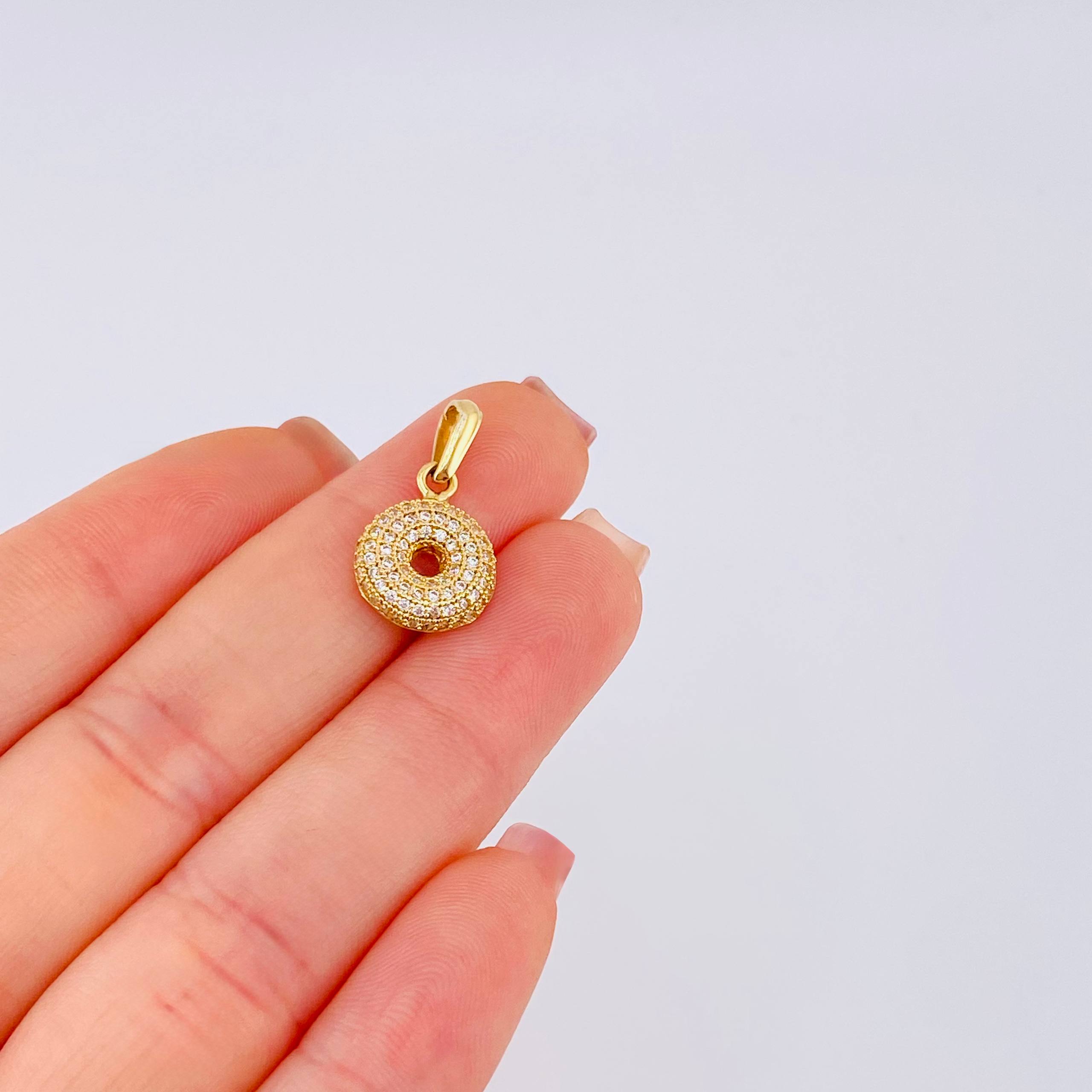 Dije Halo Brillante 1.5 g / 1,9 cm Oro Amarillo 18K Nac.Esp.