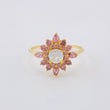 Anillo Flor Estrellada 1.9 g / T6 1/4 Oro Amarillo 18K Nac.Esp.