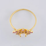 Anillo Flor Estrellada 1.9 g / T6 1/4 Oro Amarillo 18K Nac.Esp.