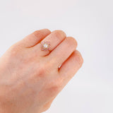 Anillo Flor Estrellada 1.9 g / T6 1/4 Oro Amarillo 18K Nac.Esp.