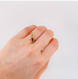 Laurel Leaf Ring Asymmetrical 1.8 g / T6 1/2 Yellow Gold 18K Nac.Esp.