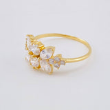 Anillo Hoja En Secuencia 2.2 g / T6 1/2 Oro Amarillo 18K Nac.Esp.