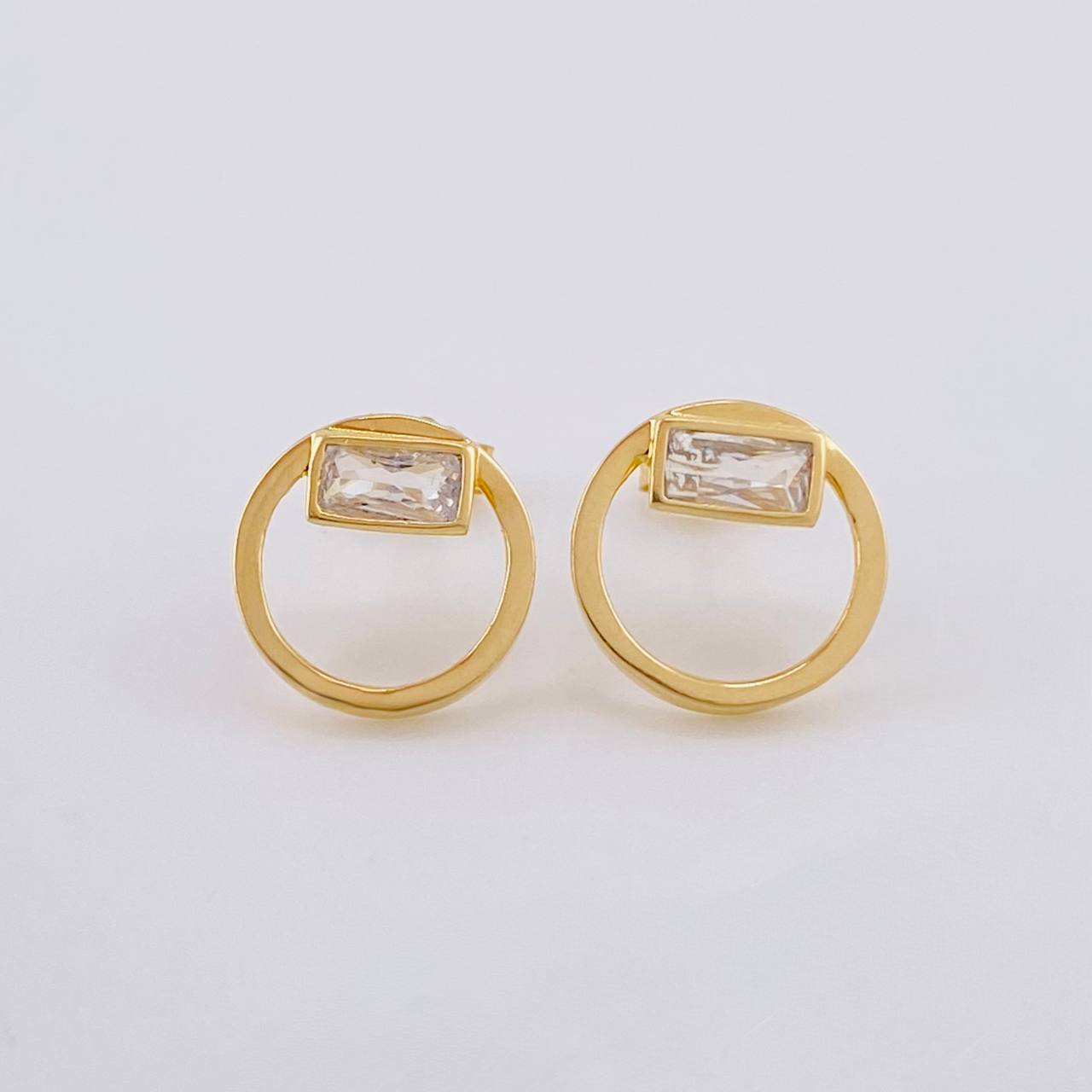 Topos Rectangulo En Aro 2.65 g / 12,8 mm Oro Amarillo 18K Nac.Esp.