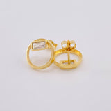 Topos Rectangulo En Aro 2.65 g / 12,8 mm Oro Amarillo 18K Nac.Esp.