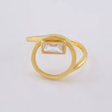 Rectangular Ring In Band 2.3 g / T6 1/2 Yellow Gold 18K Nac.Esp.