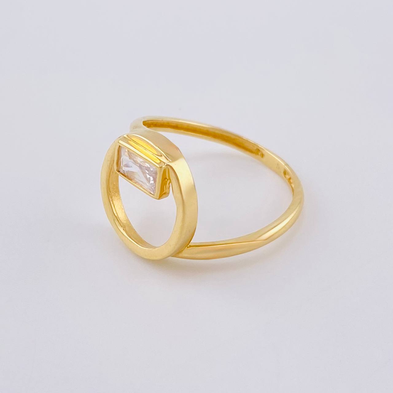 Rectangular Ring In Band 2.3 g / T6 1/2 Yellow Gold 18K Nac.Esp.