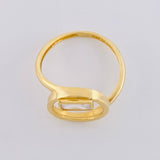 Rectangular Ring In Band 2.3 g / T6 1/2 Yellow Gold 18K Nac.Esp.