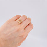 Rectangular Ring In Band 2.3 g / T6 1/2 Yellow Gold 18K Nac.Esp.