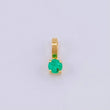 Pendant Emerald Stone 8Pts 0.2 g / 1/4 in Yellow Gold 18K
