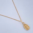 Set Cadena y Dije Veneciana+Virgen Guadalupe 1.2gr / 15 3/4 in / 0.45mm Oro Amarillo 18K $