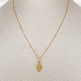 Set Cadena y Dije Veneciana + Virgen Milagrosa 1,4gr / Oro Amarillo 18K &