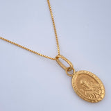 Venetian Chain and Pendant Set + Our Lady Mary Mystical Rose 1.5gr / 18K Yellow Gold &