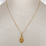Venetian Chain and Pendant Set + Our Lady Mary Mystical Rose 1.5gr / 18K Yellow Gold &