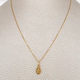 Set Cadena y Dije Veneciana + Virgen Milagrosa 1,3gr / Oro Amarillo 18K &