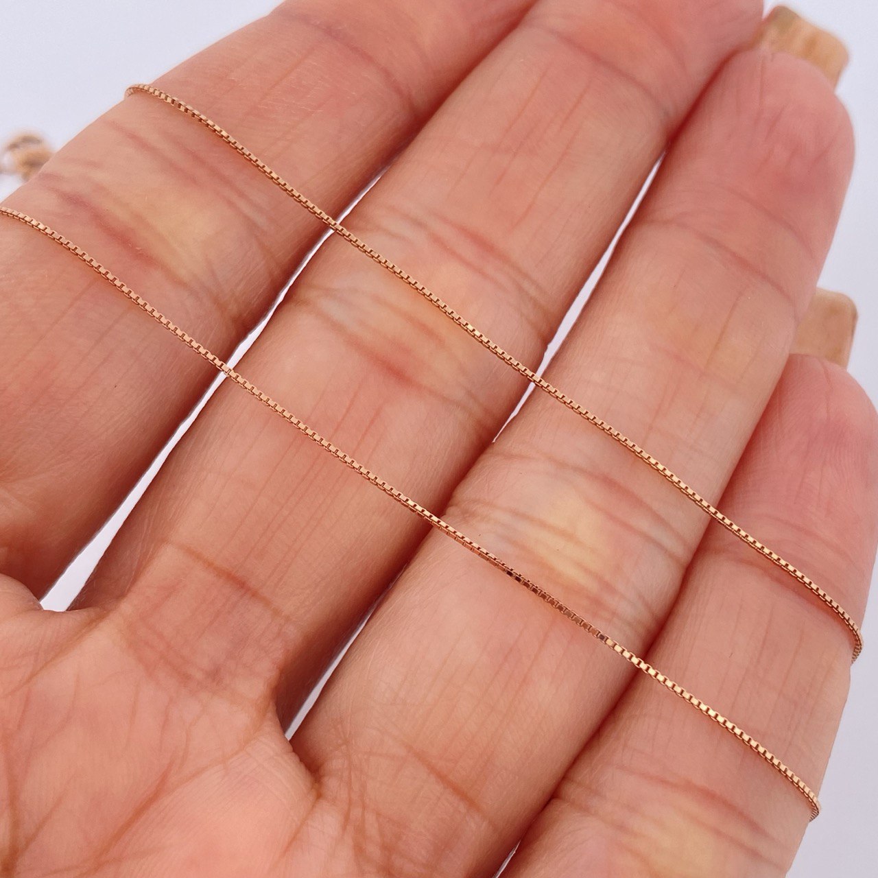 Set Cadena y Dije Veneciana + Corazon Soplado 1,55gr / Oro Rosa 18K &