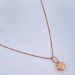 Set Cadena y Dije Veneciana + Corazon Soplado 1,55gr / Oro Rosa 18K &