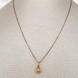 Set Cadena y Dije Veneciana + Corazon Soplado 1,55gr / Oro Rosa 18K &