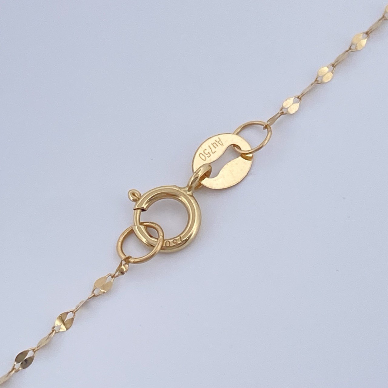 Set Cadena y Dije Flor Espejo +  Libelula 0,75gr / Oro Amarillo 18K &