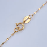 Set Cadena y Dije Flor Espejo +  Libelula 0,75gr / Oro Amarillo 18K &