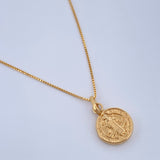 Set Cadena y Dije Veneciana + San Benito 1,35gr / Oro Amarillo 18K &