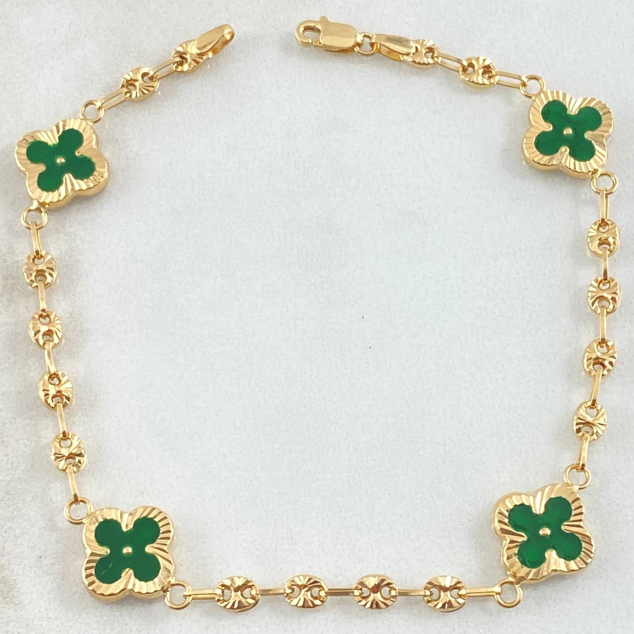 Bracelet GC Clover 4.15gr / 7.5in / 18K Gold -