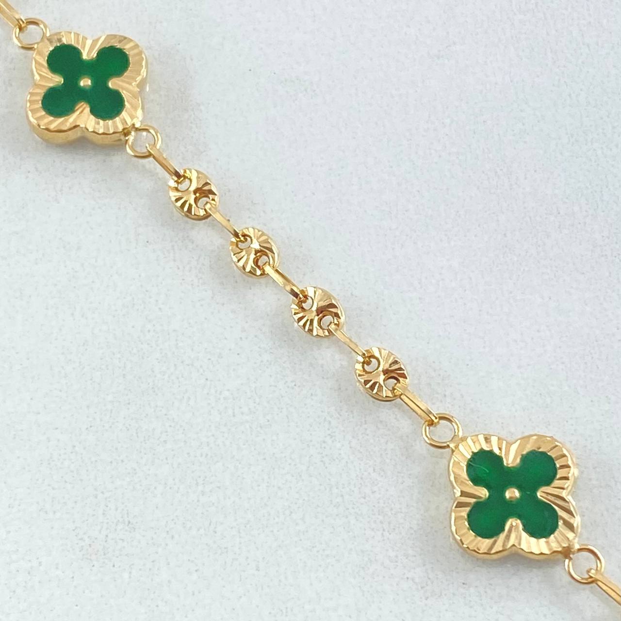 Bracelet GC Clover 4.15gr / 7.5in / 18K Gold -
