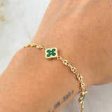 Bracelet GC Clover 4.15gr / 7.5in / 18K Gold -
