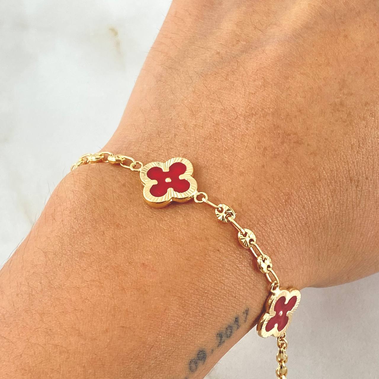 Bracelet GC Clover 6.3gr / 7.5in / 18K Gold -
