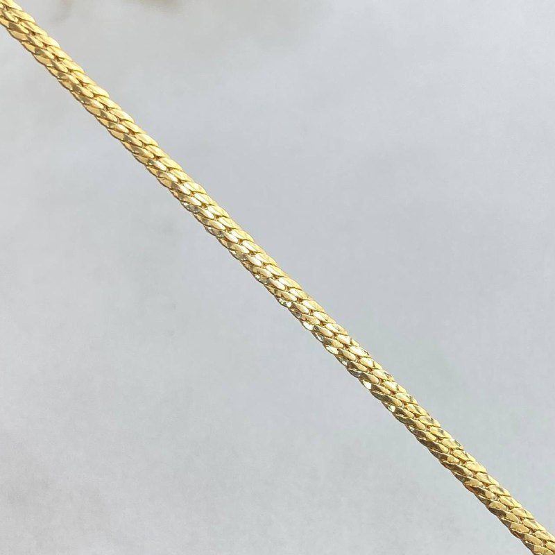 Flat Snake Bracelet 1.6gr / 7.1in / +3 18K Gold ©