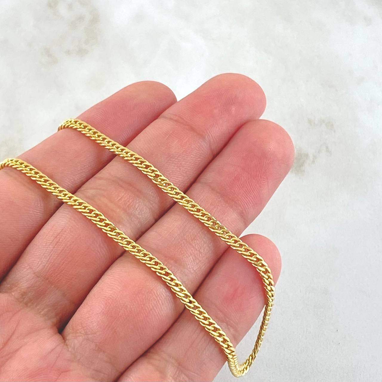 Cuban Links Reticulated 4.85gr / 60cm / +3 18K Gold