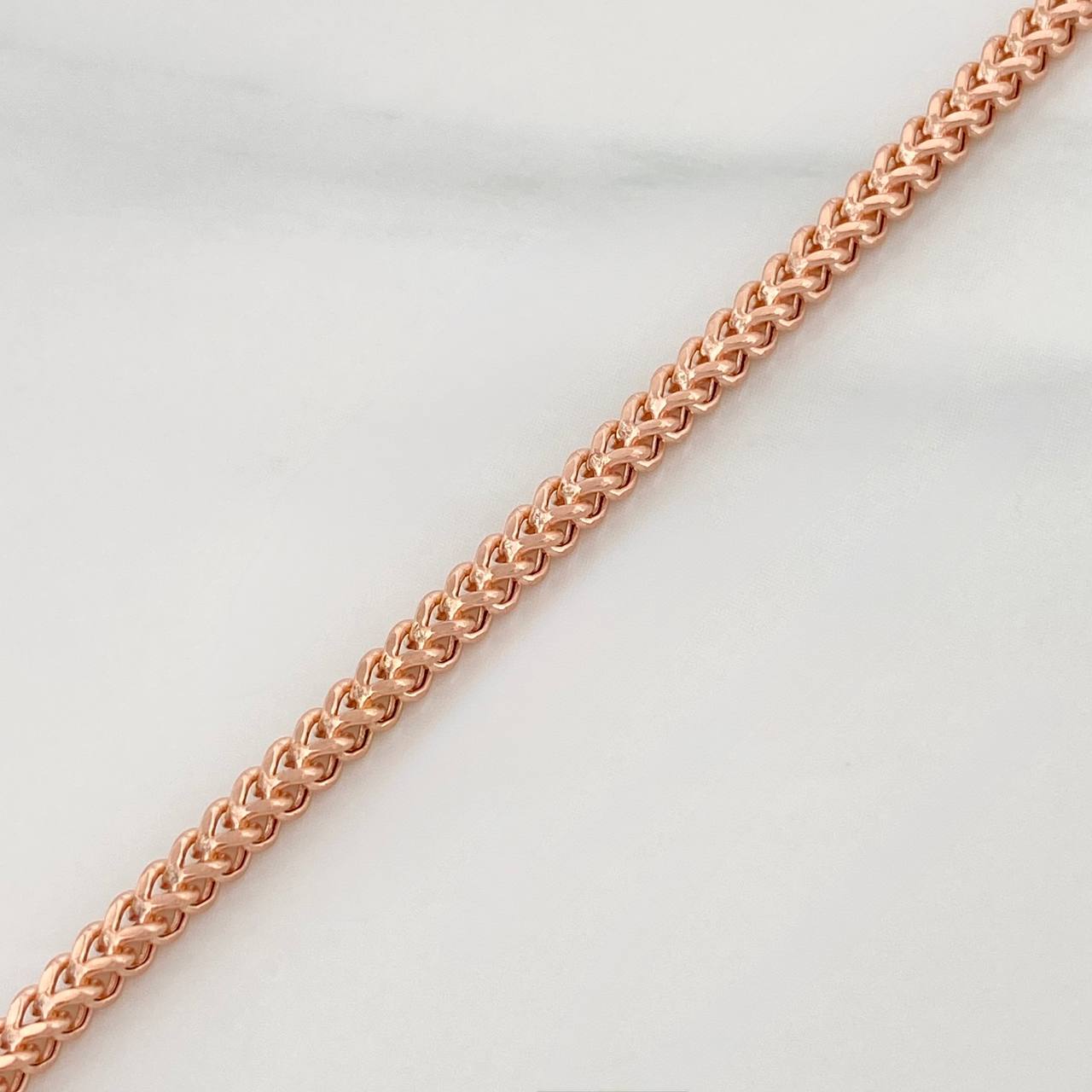 Pulso Franco 3.5g / 7 3/4 in / 2.21mm Oro Rosa 18K